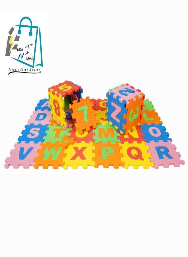 سجادة حروف وأرقام - 6 قطع - 8 مم - إسفنج EVA آمن - متعددة الألوان 8.2 × 5.5 بوصة - Image 4